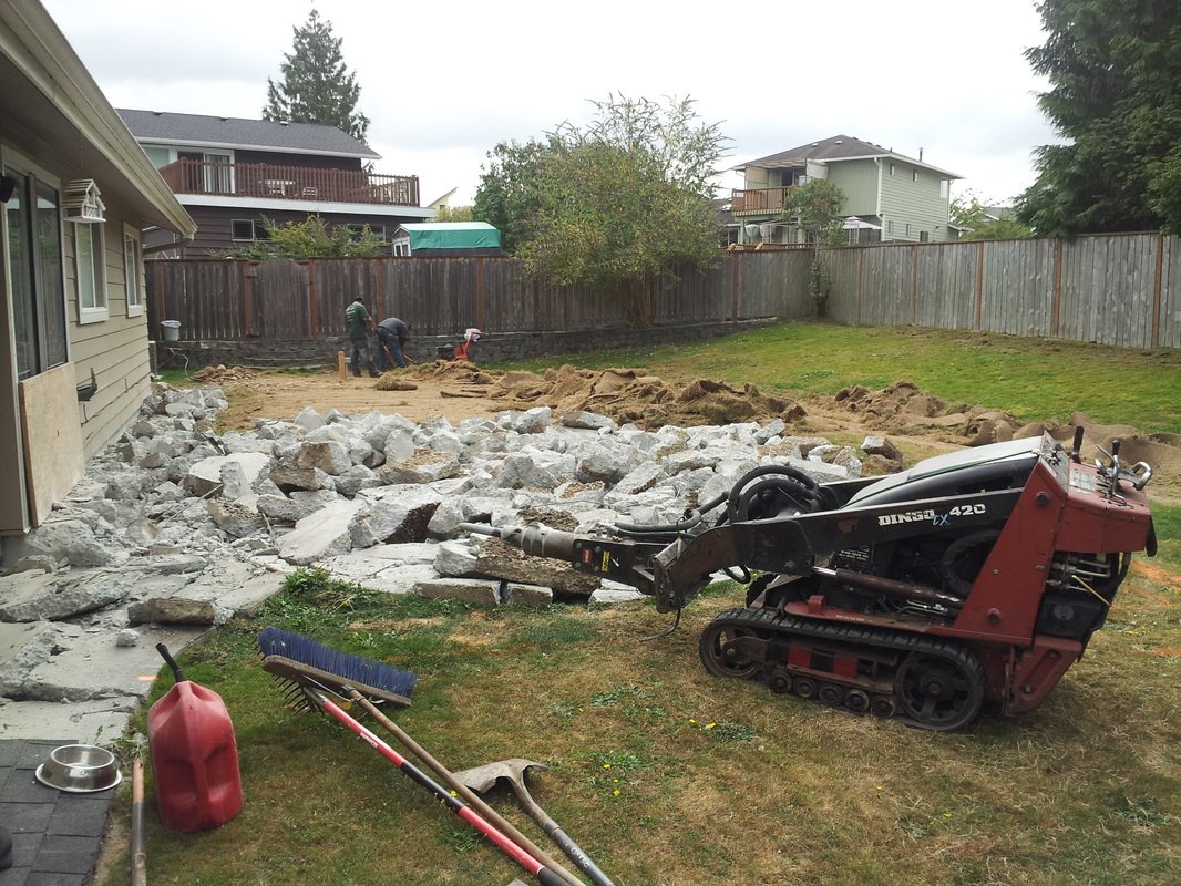 Before. A great project that incorporates all that Arbors & More can do.